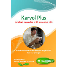 Karvol Plus - 20 Decongestant Vaporisation Capsules - Steam Inhalation for Nasal Decongestion, Blocked Nose, Cold, Cough, Natural