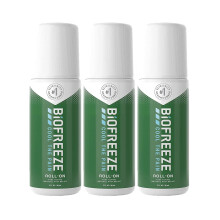 3 Pack Biofreeze Roll-On 82G Bundle | Fast-Acting Muscle Joint Pain Relief with Cooling Menthol | Soothe Sore Muscles | Convenient