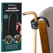 Walking Stick Holder | Pack of 3 Ties | Crutches Holder | Walking Stick Safe | Storage for Walking Stick | Hang Your Crutches Anyw