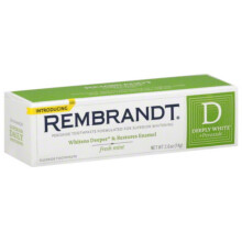 REMBRANDT Plus Premium Whitening Toothpaste with Fluoride and Peroxide Fresh Mint - 2.6 Oz
