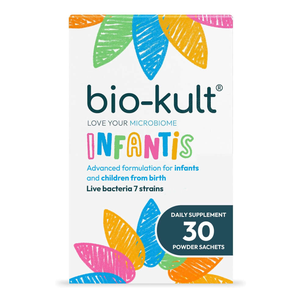 Bio-Kult Infantis Gut Health Probiotics For Kids And Babies| 7 Strains + Fos, Vit C | Immune Support | 30 Sachets