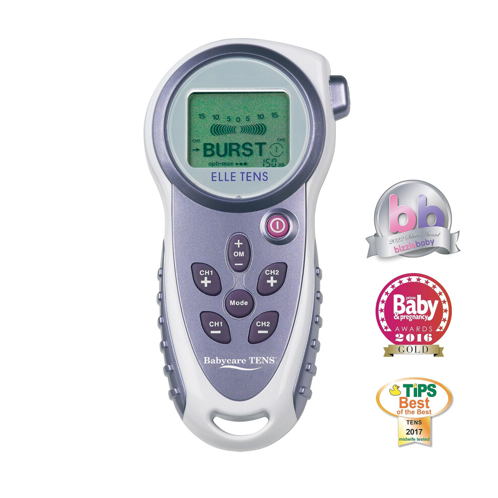 Babycare Tens Elle Tens Maternity Tens Machine For Labour & Pregnancy Pain Relief, Dual Channel, Birth Mode, Includes Electrodes &