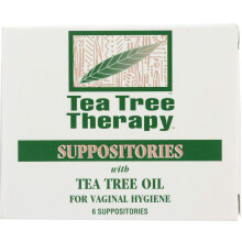 Tea Tree Therapy Vaginal Suppositories with Oil, 6 Count