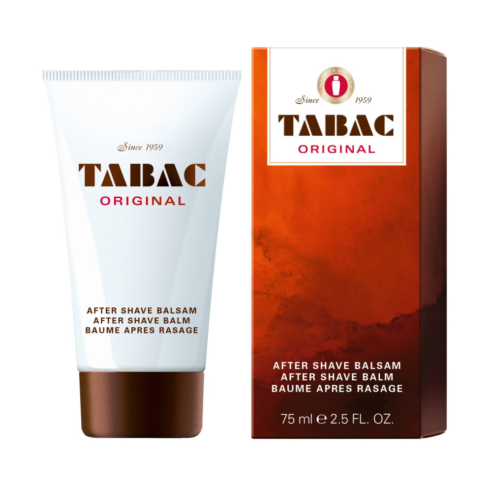 Tabac Original Men's Aftershave Balm For 75Ml - Soothing Post-Shave Care With Classic Fragrance