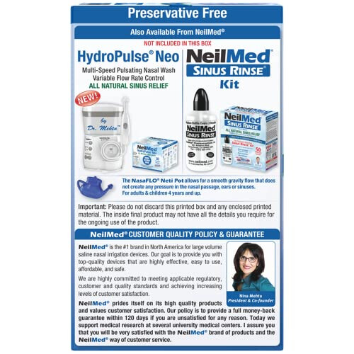 NeilMed NasaFlo Daily Nasal Hygiene 60 Premixed Packets 1