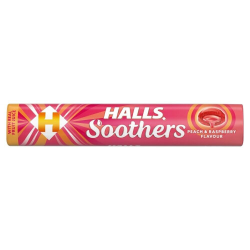 Halls Halls Soothers Peach And Raspberry 45 g, Pack of 20 1