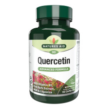 Natures Aid Quercetin Formula – Immune Support Supplement with Vitamin C, B5, MSM, Pine Bark & Liquorice – Supports Energy & Wellb
