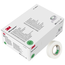 3M Micropore Surgical Tape 1530-0, 1/2 IN x 10 YD (1.,25cm x 9,1m), 24 Rolls/Carton 10 Cartons/Case