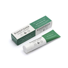 Kingfisher Natural Toothpaste Mint Fluoride-Free | Suitable for Vegetarians & Vegans | Gluten-Free & GM-Free | Ethical Consumer Best Buy | 1x100ml Tu