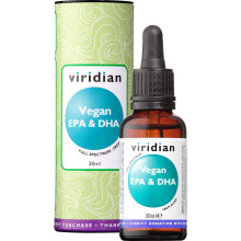 Viridian - Vegan EPA & DHA Oil - 30ml | Heart, Brain & Eye Support | Fish-Free Omega 3 Formula | Marine Algae & Chia Seed | Omega