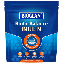 Bioglan Inulin | Fibre Supplement | Chicory Root | Contributes to Normal Bowel Function | 50 Serves | 250g Pack