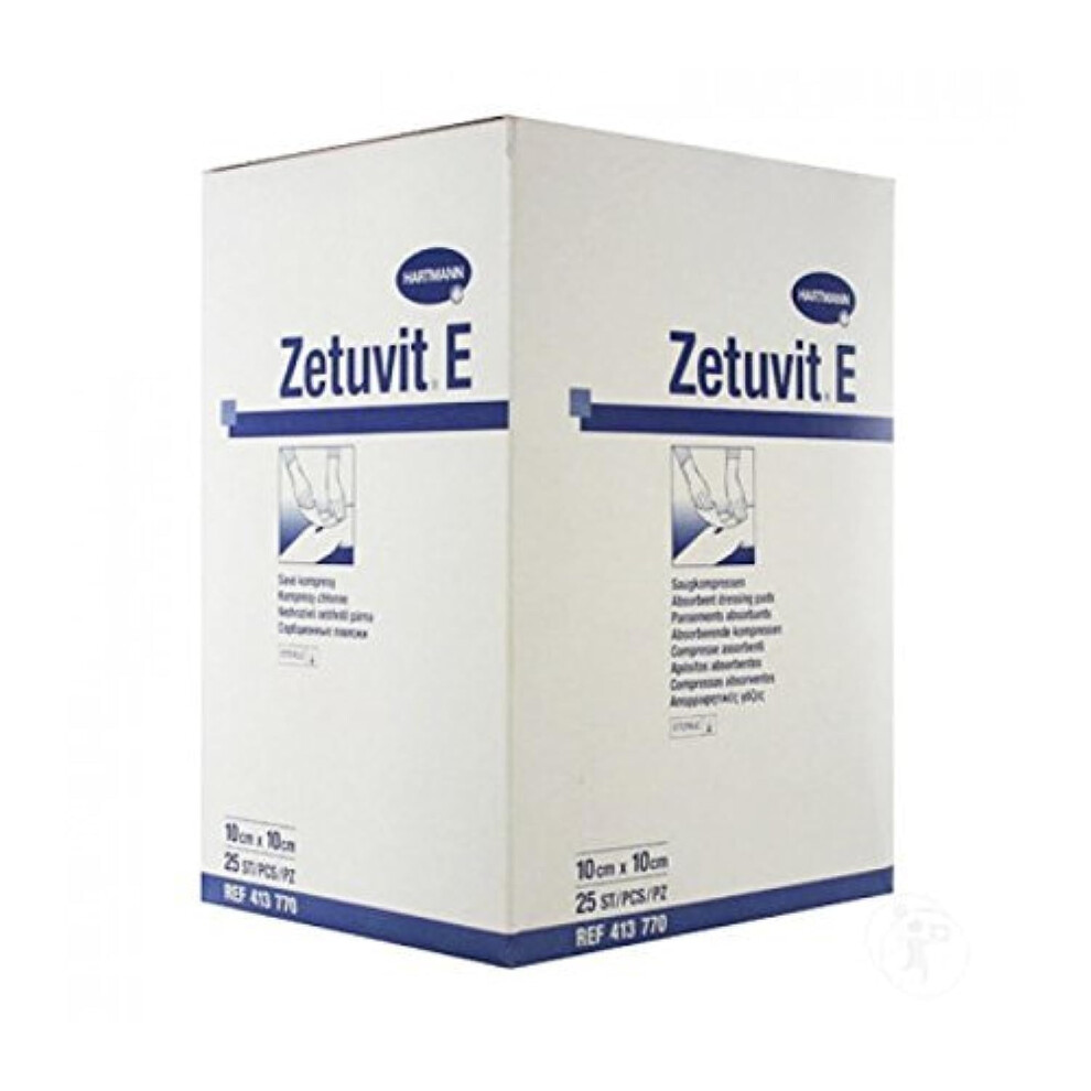 Zetuvit E Hartmann Sterile Absorbent Dressing Pads, 10Cm X 10Cm, Pack Of 25