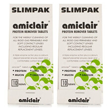 Amiclair Weekly Enzymatic Protein Remover Contact Lens Cleaning Tablets (10 Pack X2 = 20 Tablets)