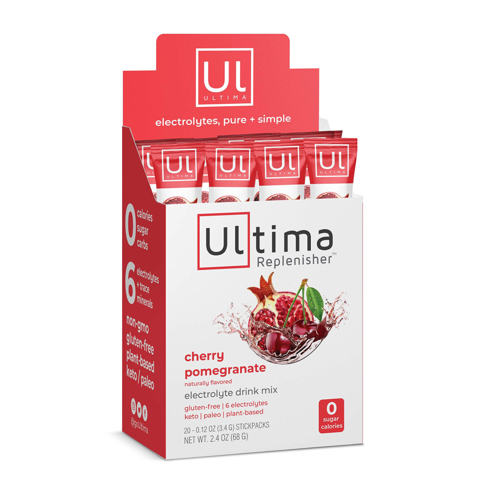 Ultima Replenisher Ultima Health Products - Electrolyte Powder Cherry Pomegranate - 20 Packet(S)