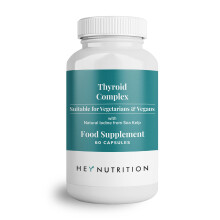 Hey Nutrition Thyroid Complex Supplement - Copper, Iron, Zinc, Selenium, Vitamin B Blend - Advanced Thyroid Function - 60 Capsules
