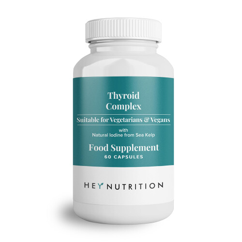 Hey Nutrition Thyroid Complex Supplement - Copper, Iron, Zinc, Selenium, Vitamin B Blend - Advanced Thyroid Function - 60 Capsules