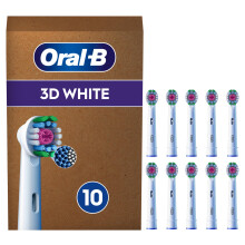 Oral-B Pro 3D White Original Electric Toothbrush Heads, Pack of 10, Suitable for Mailbox, Oral B Replacement Toothbrush Head with