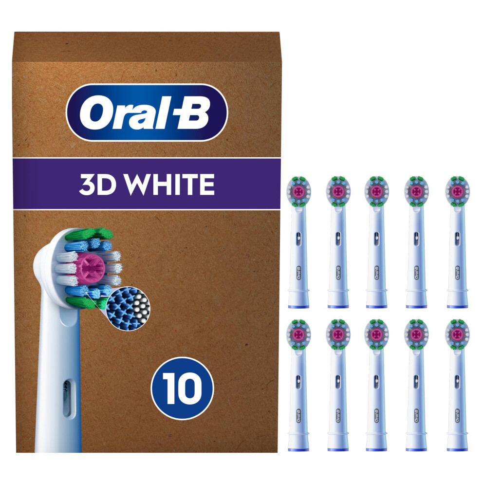 Oral-B Pro 3D Original Electric Toothbrush Heads, Pack Of 10, Suitable For Mailbox, Oral B Replacement Toothbrush Head With White