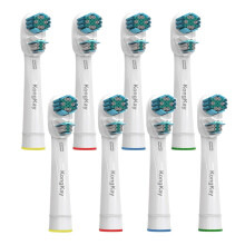 Dual Clean Toothbrush Heads Compatible with Braun OralB Electric Toothbrushes, Double Heads Replacement Brush Heads Fit Oralb Prof