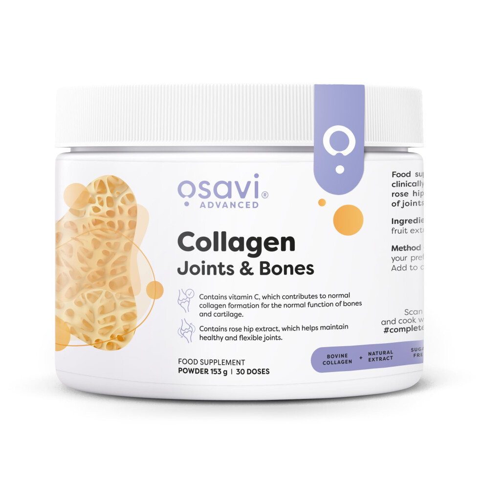 Osavi Collagen Joints & Bones Â 153 G Powder | Fortibone Collagen Peptides & Rose Hip Extract For Joint Mobility, Bone Health, Bo