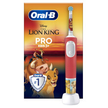 Oral-B Pro Kids Electric Toothbrush, 1 Handle Featuring Disney The Lion King, 1 Toothbrush Head, Designed by Braun, for Ages 3+