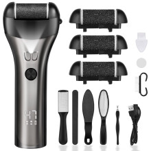 Lychico Electric Foot File Hard Skin Remover, Rechargeable Waterproof Callus Remover Foot Care Utensil, Professional Pedicure Tool