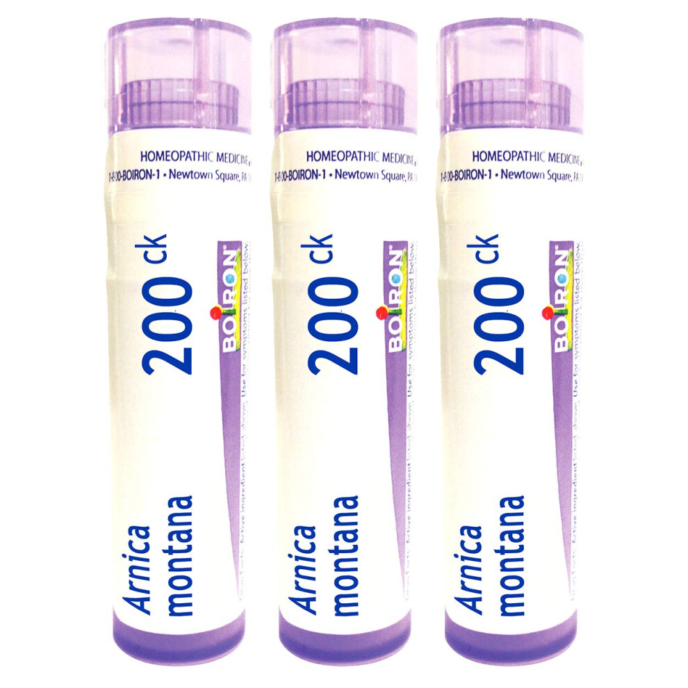 Boiron Arnica Montana 200Ck Homeopathic Medicine For Muscle Pain And Stiffness - Pack Of 3 (240 Pellets)