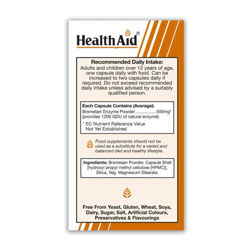 HealthAid Bromelain 500mg - 30 Vegicaps 1