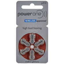 Power One Zinc p312 hearing aid battery,60 pcs pack