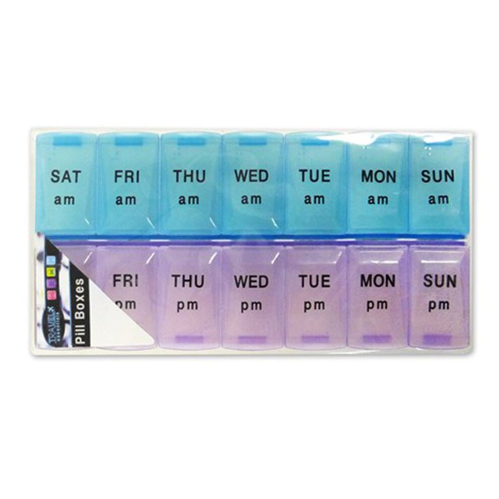 Rsw 7 Day Pill Box With Clip Lids - Handy Medicine Organiser & Tablet Storage Dispenser