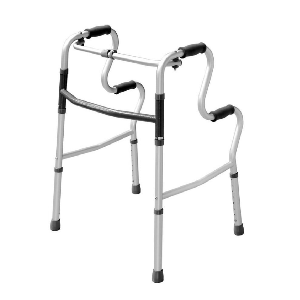 Elite Care Lightweight Hi-Riser Walking Frame/Folding Zimmer Walker - Adjustable Height - Simple One Button Folding Mechanism