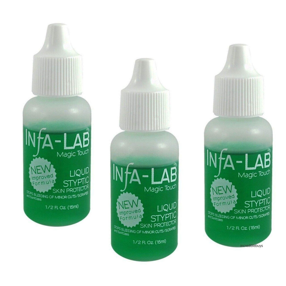 Infalab Magic Touch Liquid Styptic Skin Protector Stop Bleeding Cuts (3 Pieces) By