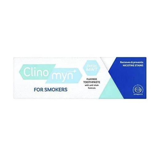 Clinomyn Anti-Stain Flouride Toothpaste for Smokers - Pack of 6 2