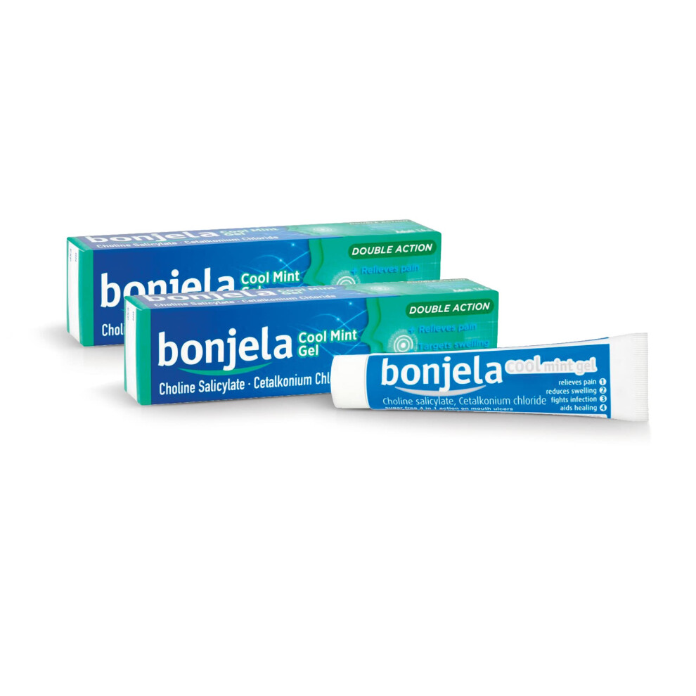Docloge Bonjela Adult Mouth Ulcer Treatment Gel, Cool Mint, 15G, Pack Of 2