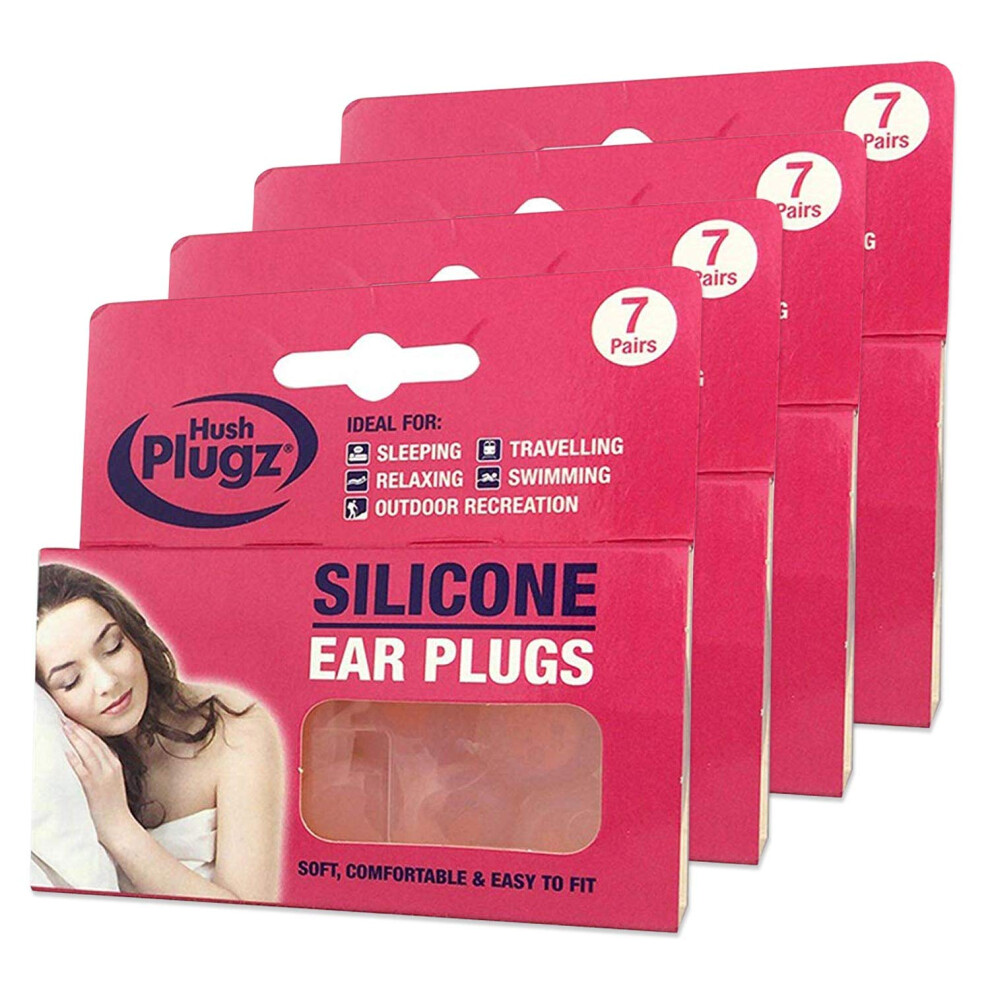 Photos - Climbing Gear Hush 7 Pairs Plugz Silicone Earplugs - Pack of 7 (4 Packs)