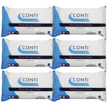 Conti Soft - Patient Cleansing Dry Wipes, Everyday Cleaning, Ideal For Sensitive Fragile Skin, Wipe Size 32cm x 30cm, 100 Wipes Pe