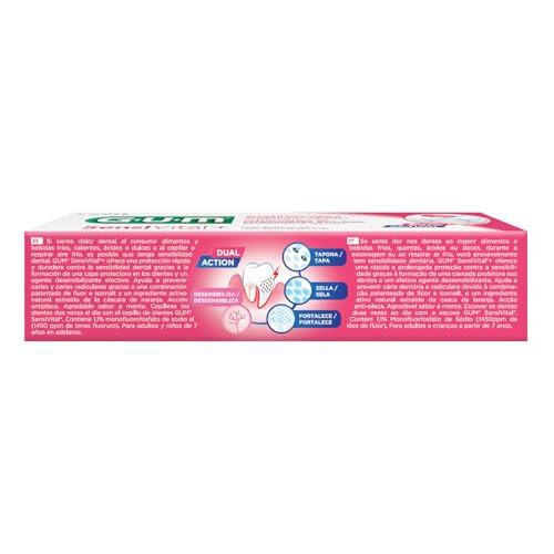 GUM Sensivital+ Fluoride Toothpaste 75ml 1
