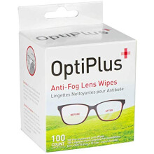 Anti-Fog Spectacles Lens Wipes OPTIPLUS Box of 100 Wipes