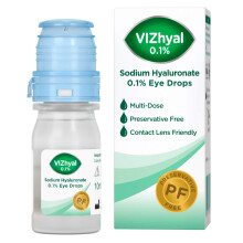 VizHyal – Preservative Free Eye Drops – Sodium Hyaluronate 0.1% - for Treatment of Dry Eyes – 10ml