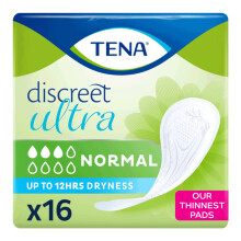 TENA Lady Discreet Mini Plus Pads, for Light Bladder Weakness, 128 Incontinence Pads for Women