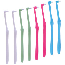 Lanzn 8 Pcs Interspace Toothbrush, Soft Single Tufted Toothbrush with Cover Slim Interspace toothbrushes interdental Brushes for O