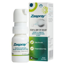 Zaspray Dry Eye Relief Spray | for Irritated Itchy and Red Eyes | Soothes and Hydrates Dry Eyes Due to Allergy | Preservative-Free