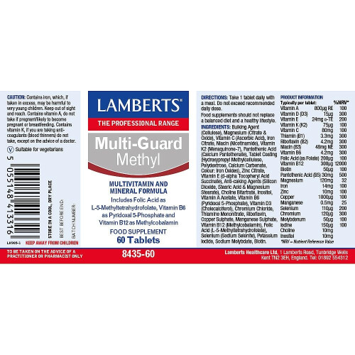 Lamberts Lamberts Multi-Guard Methyl 60 Tablets 2