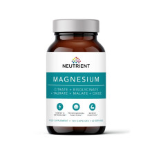 Neutrient Magnesium Complex Supplements - 120 Capsules Containing Four Powerful Bioactive Chelates Including Magnesium Taurate, Gl