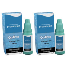 Optive Eye Drops 10ml x 2- Eye Drops for Dry Eye, Lubricant Eye Drops