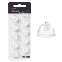 Oticon MiniFit Dual Vent Bass Bells - Oticon 10 Pack 10mm Silicone Black