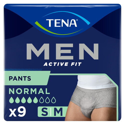 Tena TENA Men Active Fit Pants Normal S/M | Incontinence Underwear 9 pack