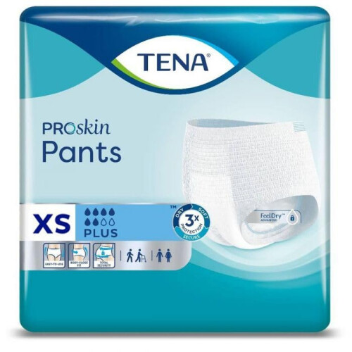 Tena TENA Pants Plus Extra Small | Incontinence Pull ups Pants | 6 Drops | 4 Pack of 14 1