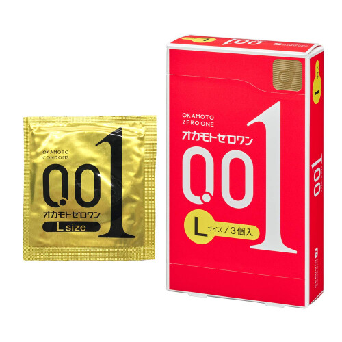 Okamaoto Condoms Zero One L size 0.01mm 3Pieces 1