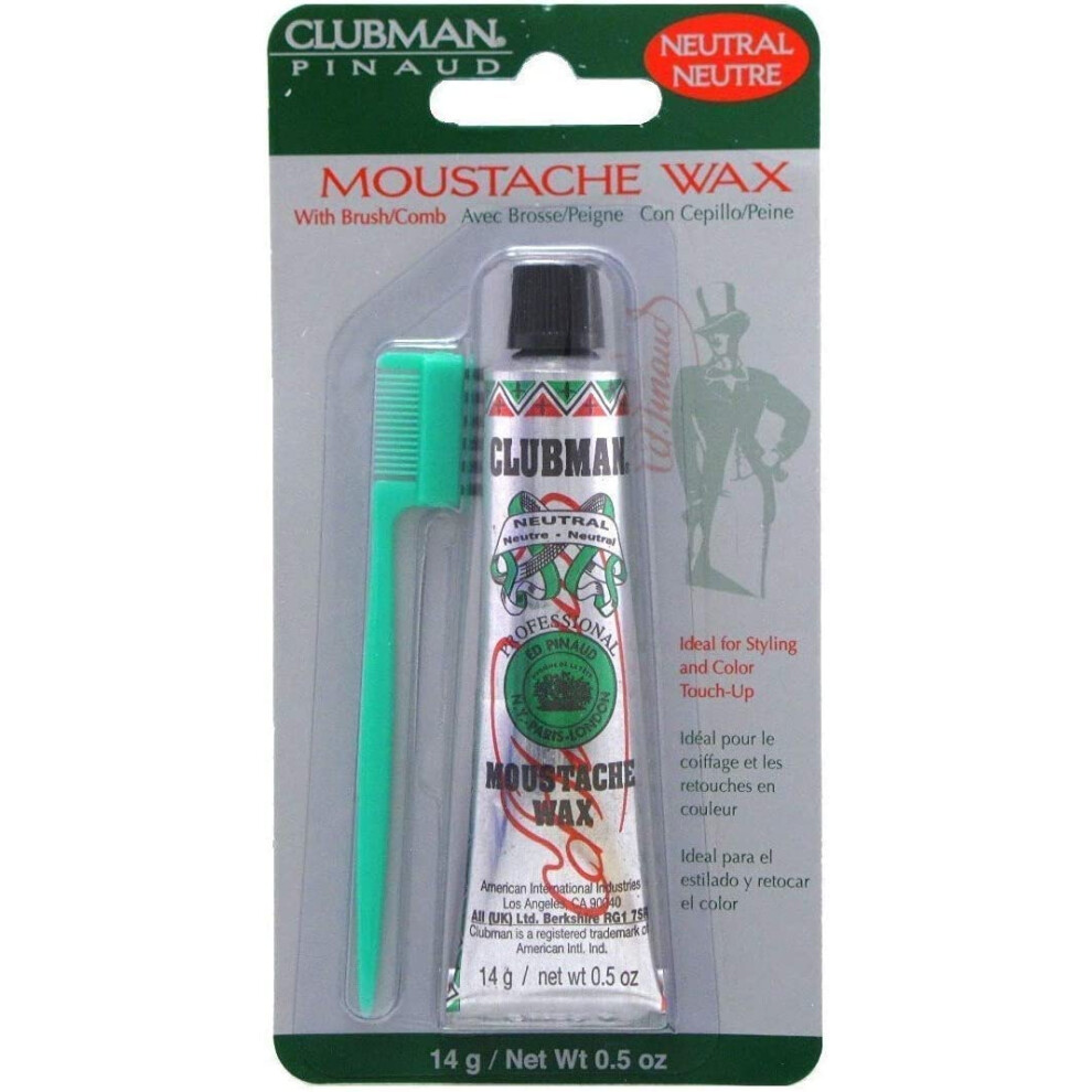 Clubman Moustache / Beard Wax Neutral (14 Grams)